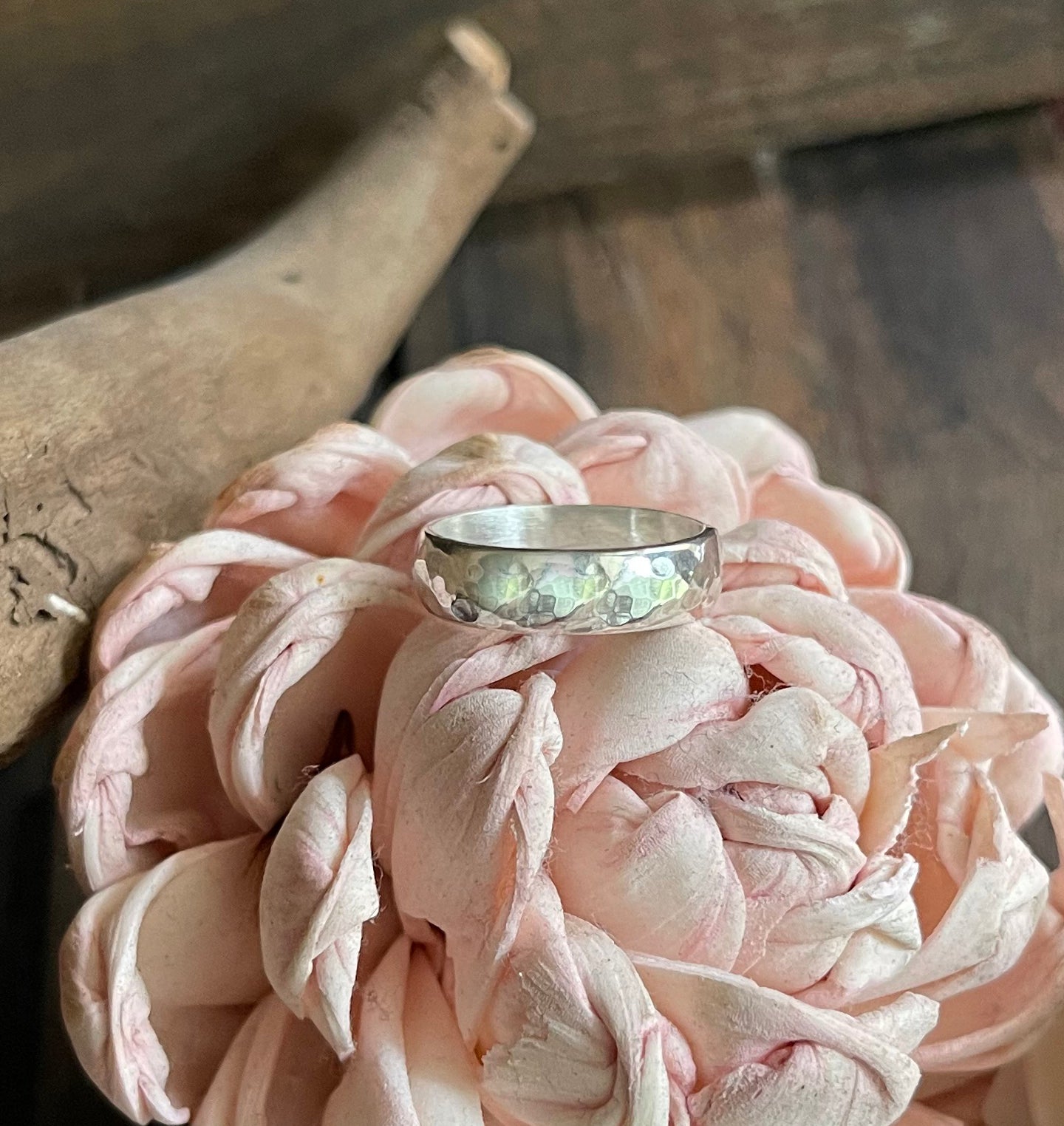 Hammered Sterling Silver Ring