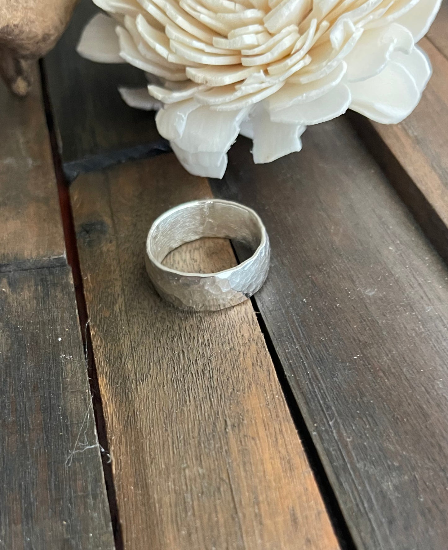 Hammered Sterling Silver Ring