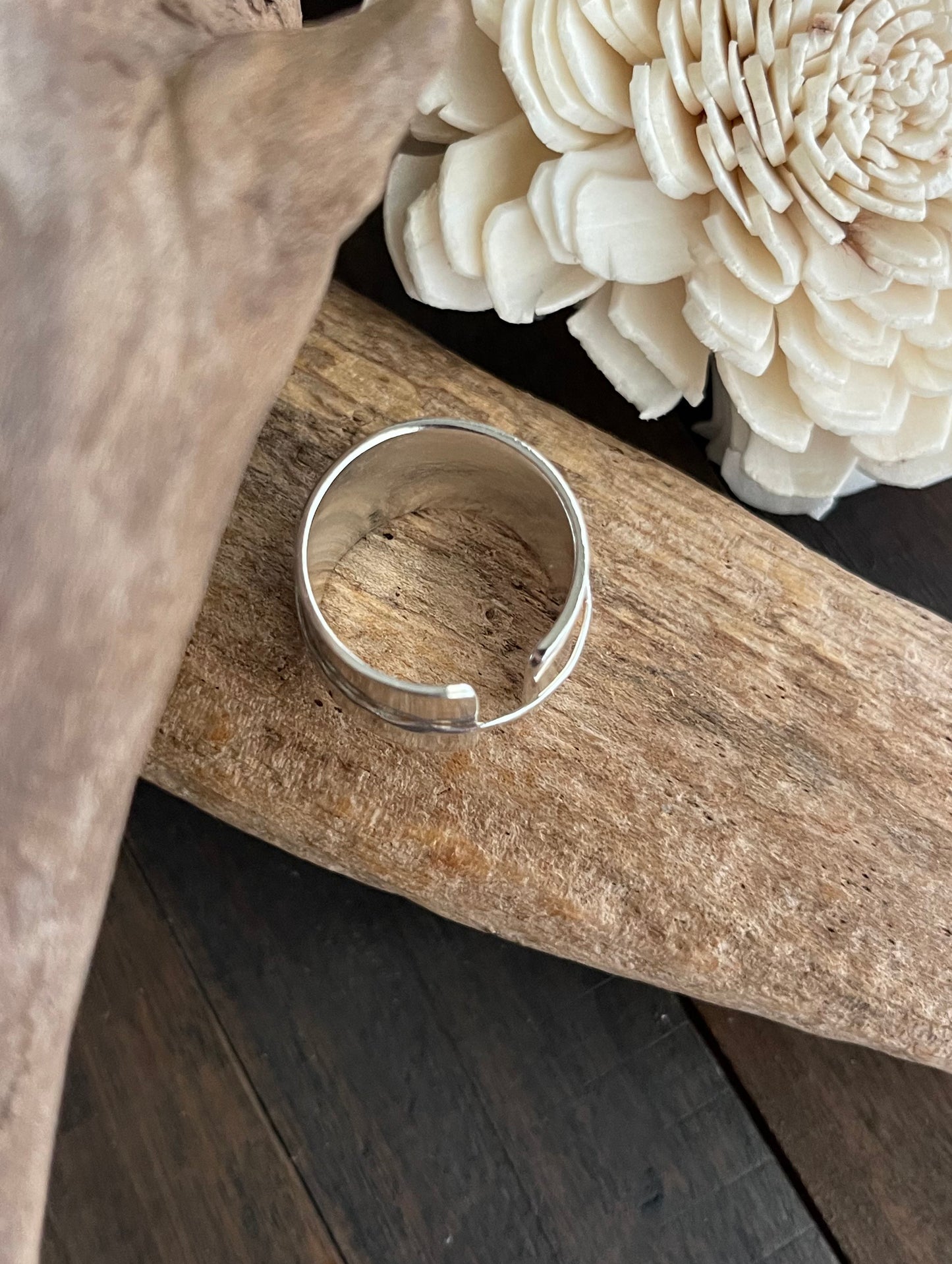 An Open Sterling Silver Substantial Ring