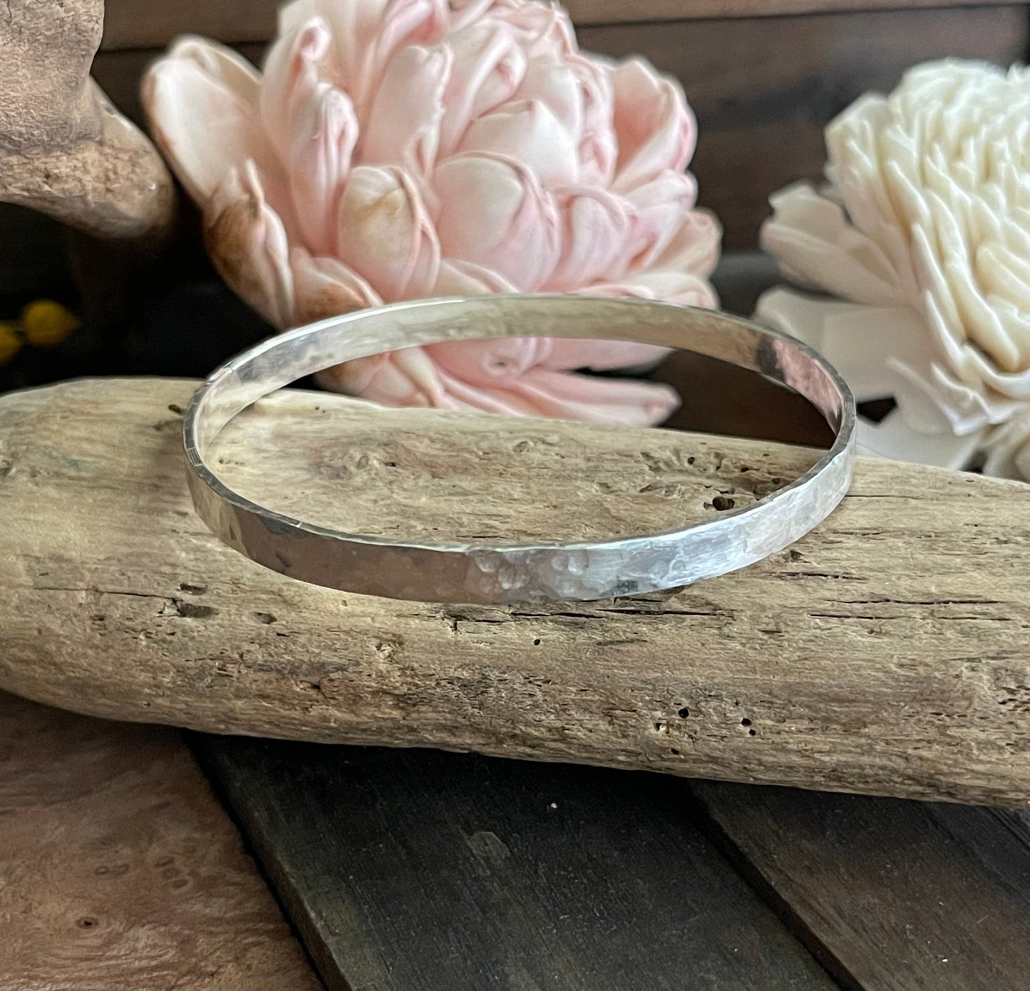 Sterling Silver Hammered Bracelet