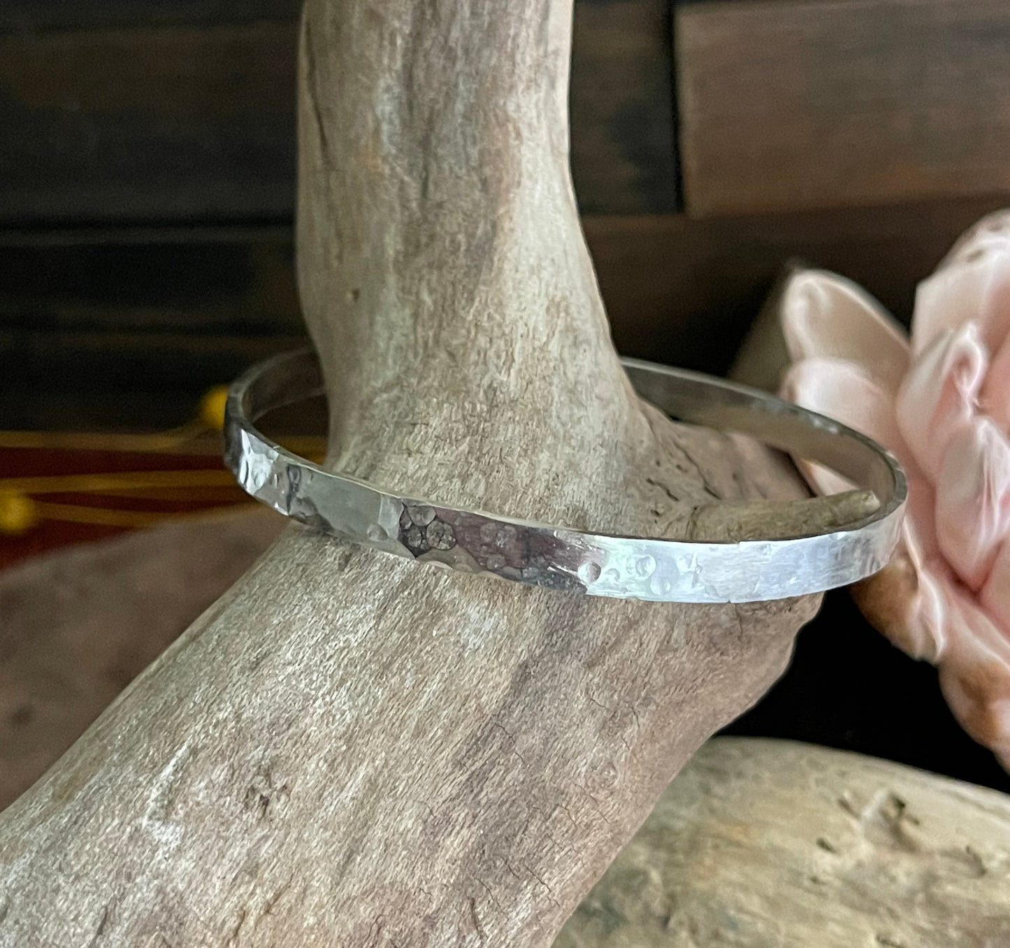 Sterling Silver Hammered Bracelet