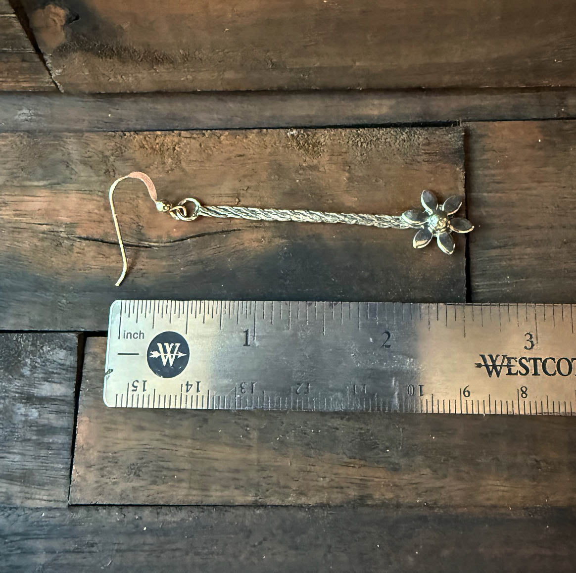 "Braided" Sterling Silver Wire with Flower