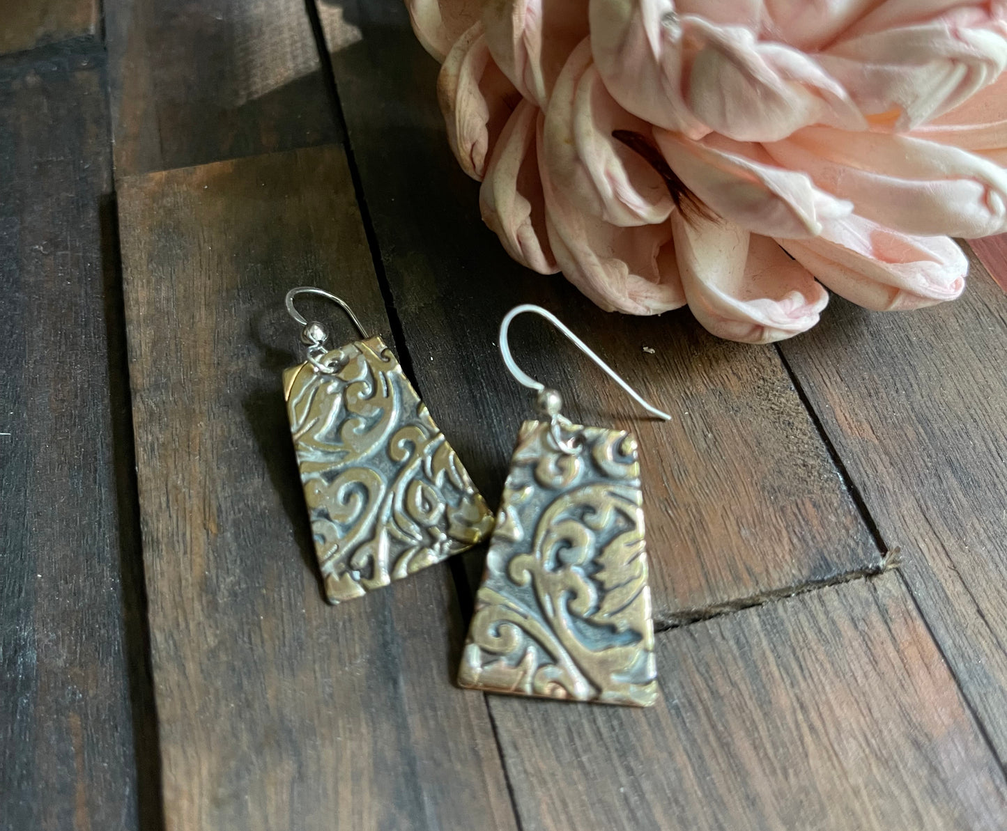 Silver Solder and Brass Earrings