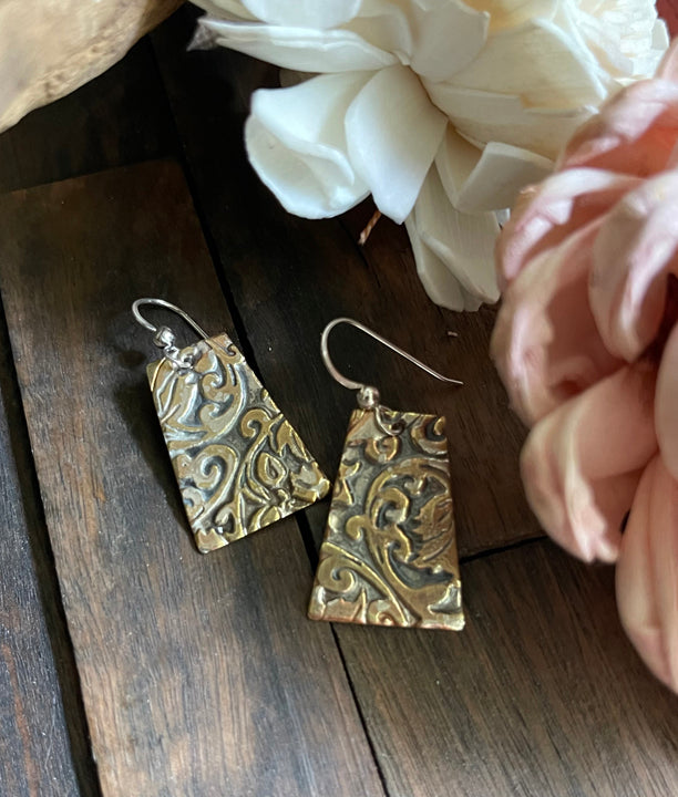 Silver Solder and Brass Earrings