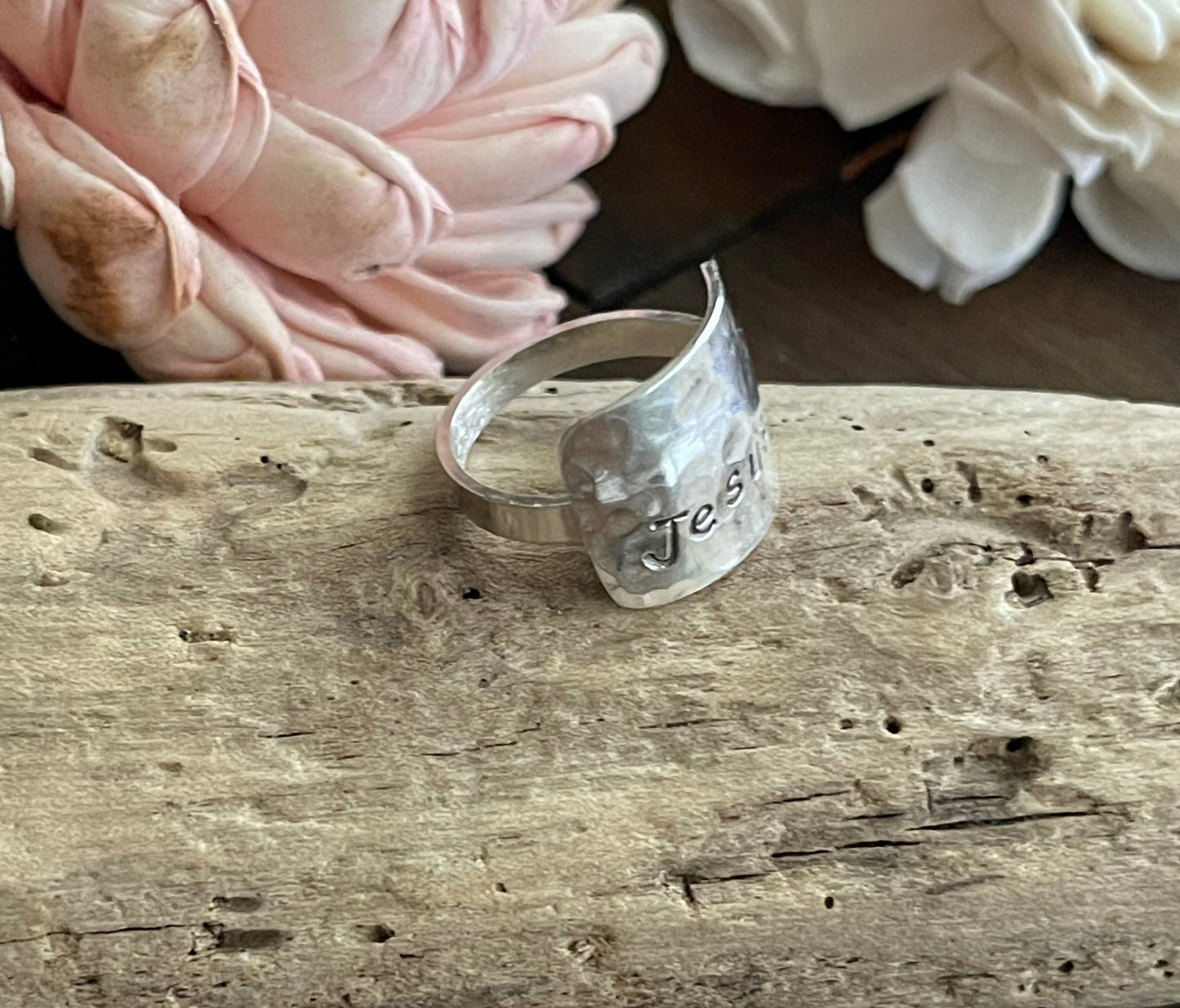 Sterling Silver Jesus Ring