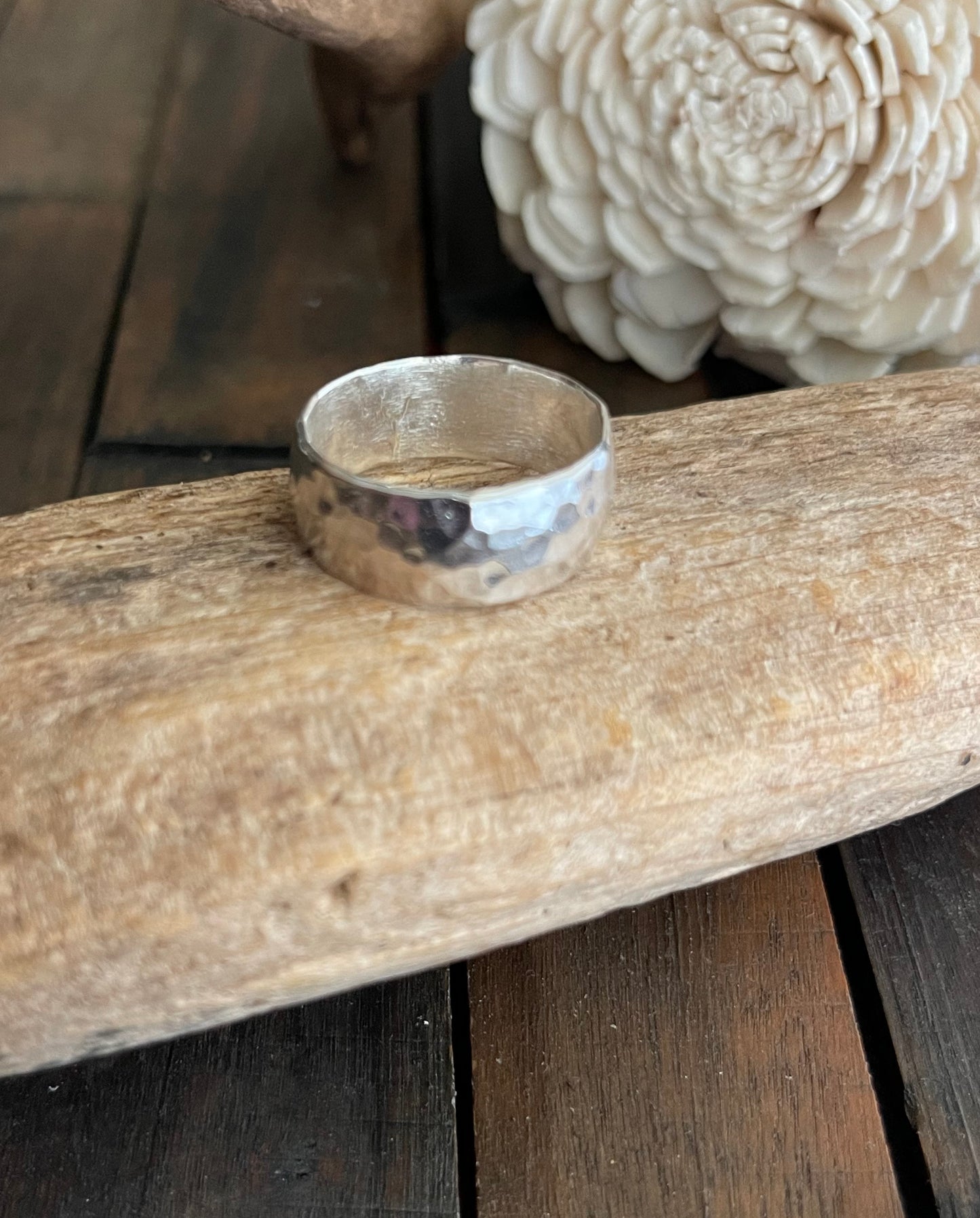 Hammered Sterling Silver Ring