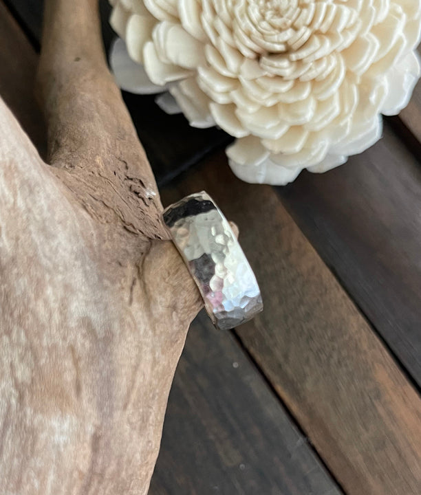 Hammered Sterling Silver Ring