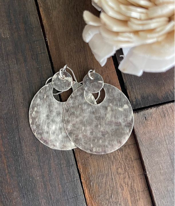 Sterling Silver Circular Lightweight Earrings