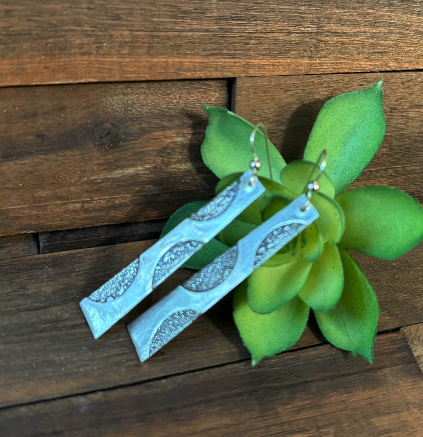 Sterling Silver Contrasting Black and Silver Earrings